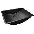 Раковина ABBER Wasser Kreis AF2405MB встраиваемая снизу, черная матовая Раковина ABBER Wasser Kreis AF2405MB встраиваемая снизу, черная матовая