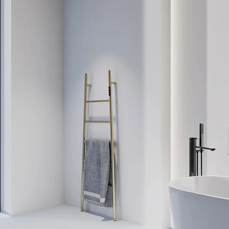 Полотенцесушитель электрический ABBER Treppe AH4705G золото матовое Полотенцесушитель электрический ABBER Treppe AH4705G золото матовое