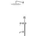 Душевая система ABBER Wasser Kreis 316 AF8117BST скрытого монтажа с изливом, брашированная сталь Душевая система ABBER Wasser Kreis 316 AF8117BST скрытого монтажа с изливом, брашированная сталь
