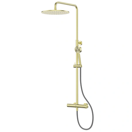 Душевая система ABBER Wasser Kreis 316 AF8160BG без излива, термостат, брашированное золото Душевая система ABBER Wasser Kreis 316 AF8160BG без излива, термостат, брашированное золото