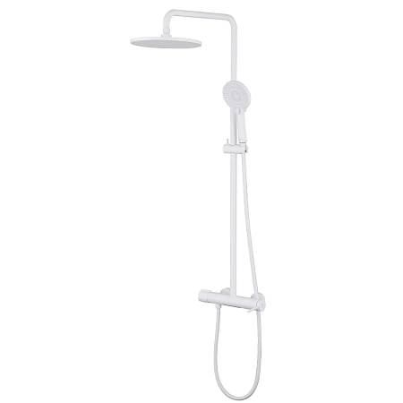 Душевая система ABBER Emotion AF8816WL с изливом, белый матовый Душевая система ABBER Emotion AF8816WL с изливом, белый матовый