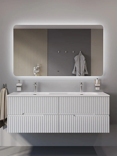 Зеркало CEZARES DUET CZR-SPC-DUEт-1400-800-LED-MOV 1400x800x30 с интерьерной подсветкой и датчиком включения Зеркало CEZARES DUET CZR-SPC-DUEт-1400-800-LED-MOV 1400x800x30 с интерьерной подсветкой и датчиком включения