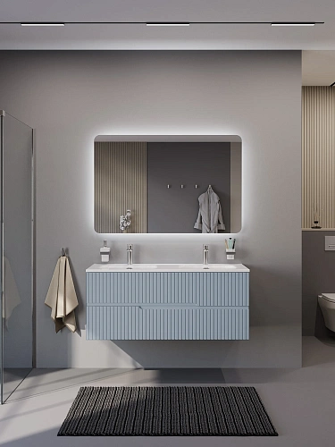 Зеркало CEZARES DUET CZR-SPC-DUEт-1200-800-LED 1200x800x30 с интерьерной подсветкой, без выключателя Зеркало CEZARES DUET CZR-SPC-DUEт-1200-800-LED 1200x800x30 с интерьерной подсветкой, без выключателя