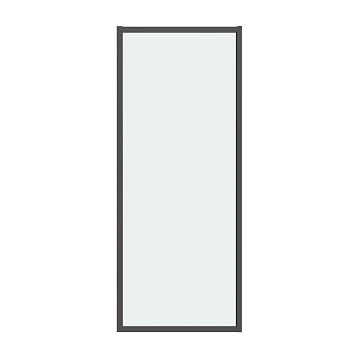 Боковая стенка Grossman Style 200.K33.05.100.21.00 (100х195) черный матовый, стекло прозрачное