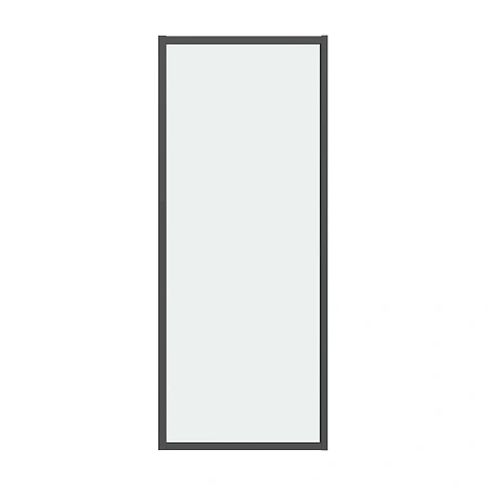 Боковая стенка Grossman Style 200.K33.05.100.21.00 (100х195) черный матовый, стекло прозрачное