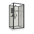 Душевая кабина Niagara Standart ST100/15Q/BL/BK (100х100х200) квадрат, поддон 15см, распашная, профиль черный, без крыши Душевая кабина Niagara Standart ST100/15Q/BL/BK (100х100х200) квадрат, поддон 15см, распашная, профиль черный, без крыши
