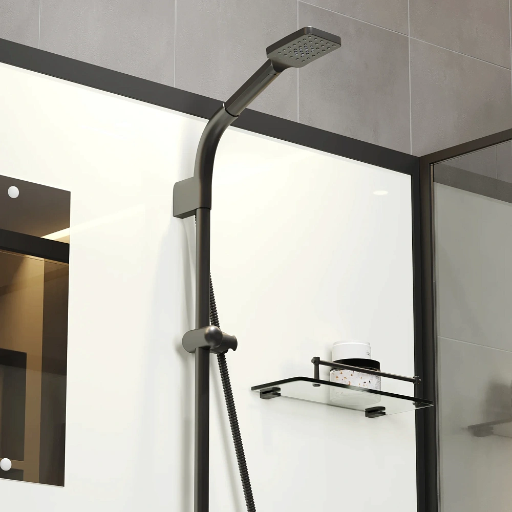 Душевая кабина Niagara Standart ST100/80/15Q/BL/BK (100х80х200) прямоугольник, поддон 15см, распашная, профиль черный, без крыши — Изображение 7