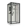 Душевая кабина Niagara Standart ST80/15Q/BL (80х80х215) квадрат, поддон 15см, распашная, профиль черный