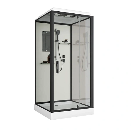 Душевая кабина Niagara Standart ST80/15Q/BL (80х80х215) квадрат, поддон 15см, распашная, профиль черный Душевая кабина Niagara Standart ST80/15Q/BL (80х80х215) квадрат, поддон 15см, распашная, профиль черный