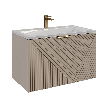 Тумба под раковину Grossman БЛИСС-80 см 108047 подвесная, бежевая матовая Тумба под раковину Grossman БЛИСС-80 см 108047 подвесная, бежевая матовая