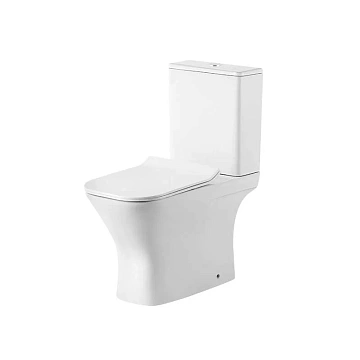 Унитаз напольный Grossman Classic GR-4464SQ (640х350х800) безободковый, белый с крышкой микролифт, смыв торнадо