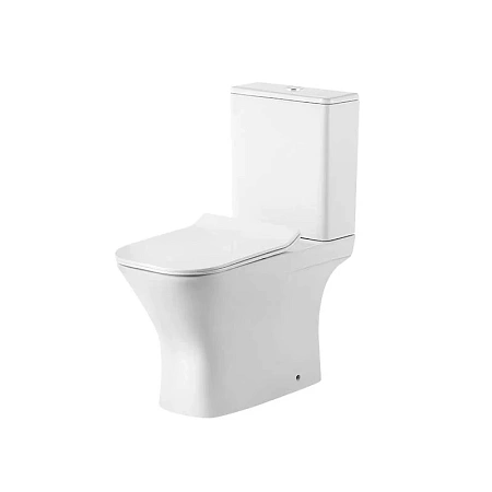 Унитаз напольный Grossman Classic GR-4464SQ (640х350х800) безободковый, белый с крышкой микролифт, смыв торнадо