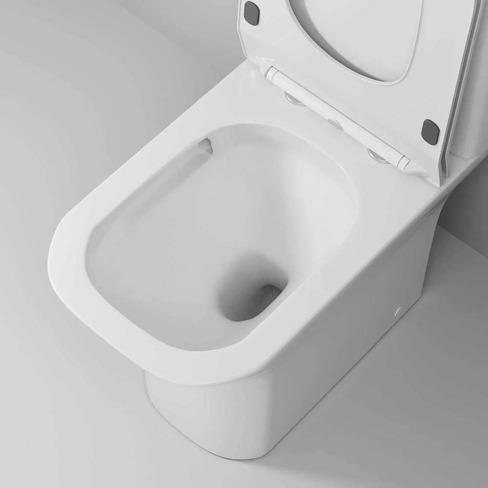 Унитаз напольный Grossman Classic GR-4464SQ (640х350х800) безободковый, белый с крышкой микролифт, смыв торнадо — Изображение 7