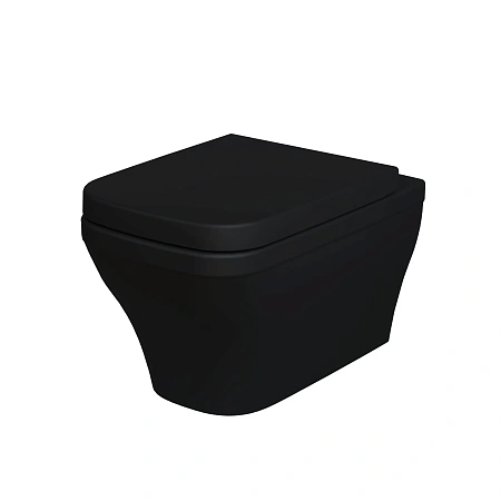 Унитаз подвесной Ambassador Benefit 203T20201R (535x340x360) черный матовый безободковый Унитаз подвесной Ambassador Benefit 203T20201R (535x340x360) черный матовый безободковый