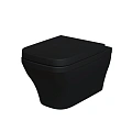 Унитаз подвесной Ambassador Benefit 203T20201R (535x340x360) черный матовый безободковый Унитаз подвесной Ambassador Benefit 203T20201R (535x340x360) черный матовый безободковый