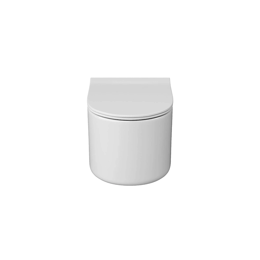 Унитаз подвесной Grossman Thin Rim GR-5606SQ (500х360х362) белый с крышкой микролифт, смыв торнадо — Изображение 3