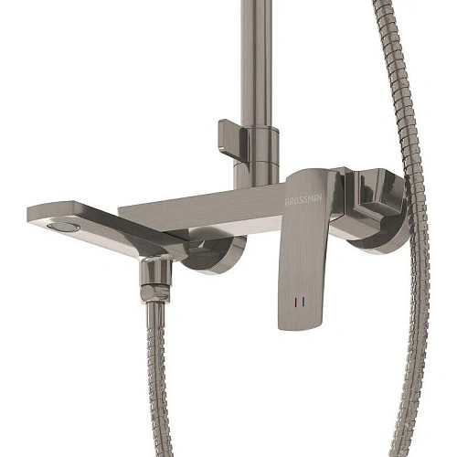 Душевая система Grossman Mercury 500.K35.10.120 брашированный никель Душевая система Grossman Mercury 500.K35.10.120 брашированный никель