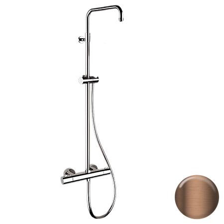 Душевая система Remer Elegance EQ32ASSDCU термостатическая, медь брашированная