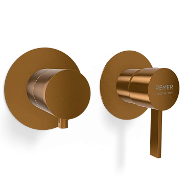 Смеситель для душа Remer Metrica MC93ZPWBCU медь брашированная