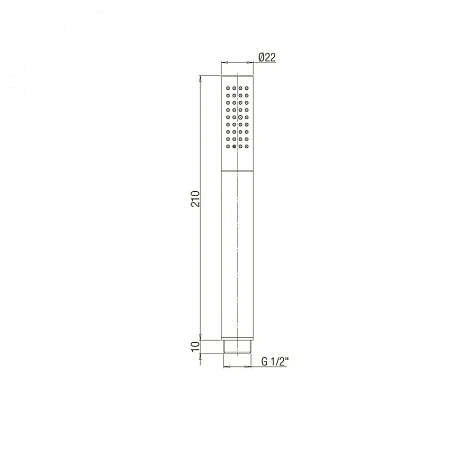 Душевая лейка Paini 53PZ155TT 1 режим, брашированный черный Душевая лейка Paini 53PZ155TT 1 режим, брашированный черный