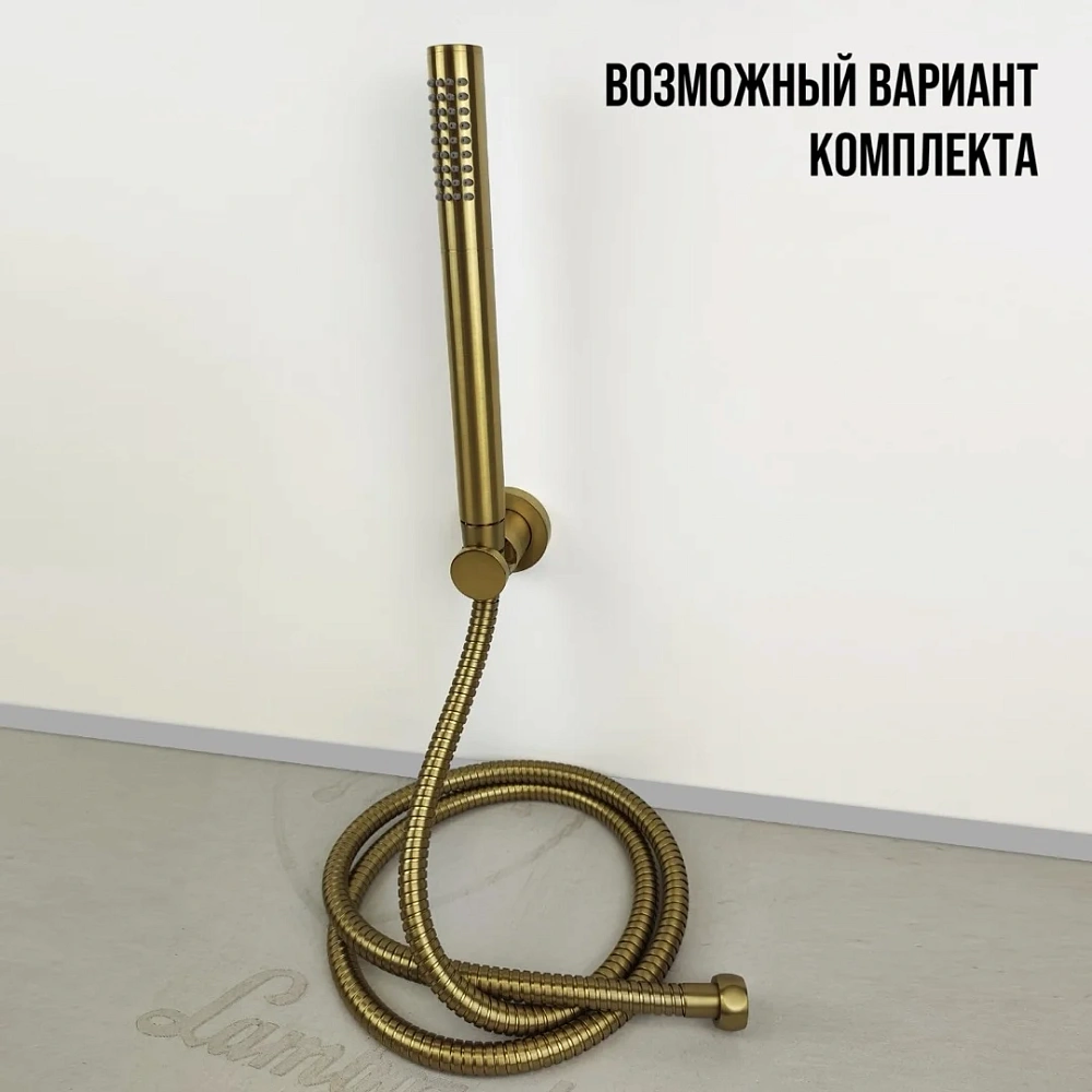 Душевая лейка Paini Tonda 53PJ155AS латунь 1 режим брашированное золото PVD — Изображение 5