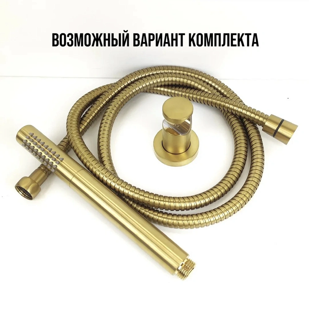 Душевая лейка Paini Tonda 53PJ155AS латунь 1 режим брашированное золото PVD — Изображение 6
