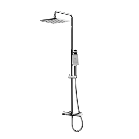 Душевая система Paini Nove 09CR687THQ250F3Q80 с термоcтатом, фиксированным изливом, хром Душевая система Paini Nove 09CR687THQ250F3Q80 с термоcтатом, фиксированным изливом, хром