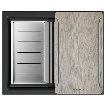 Кухонная мойка Paulmark LUMI-MULTI SINK 55 UNI IT-GRANIT LU-MULTI 55-AN антрацит 550х450