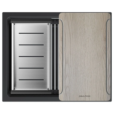 Кухонная мойка Paulmark LUMI-MULTI SINK 55 UNI IT-GRANIT LU-MULTI 55-AN антрацит 550х450