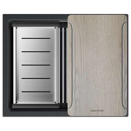 Кухонная мойка Paulmark LUMI-MULTI SINK 55 UNI IT-GRANIT LU-MULTI 55-BLM черный 550х450 Кухонная мойка Paulmark LUMI-MULTI SINK 55 UNI IT-GRANIT LU-MULTI 55-BLM черный 550х450