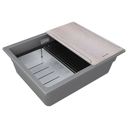 Кухонная мойка Paulmark LUMI-MULTI SINK 55 UNI IT-GRANIT LU-MULTI 55-GRM серый металлик 550х450 Кухонная мойка Paulmark LUMI-MULTI SINK 55 UNI IT-GRANIT LU-MULTI 55-GRM серый металлик 550х450