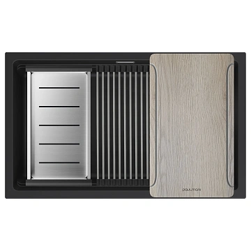 Кухонная мойка Paulmark LUMI-MULTI SINK 74 UNI IT-GRANIT LU-MULTI 74-AN антрацит 740х450
