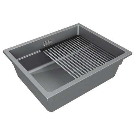 Кухонная мойка Paulmark LUMI-PRO 55 UNI IT-GRANIT LU-PRO 55-GRM серый металлик 550х450 Кухонная мойка Paulmark LUMI-PRO 55 UNI IT-GRANIT LU-PRO 55-GRM серый металлик 550х450