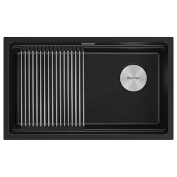 Кухонная мойка Paulmark LUMI-PRO 74 UNI IT-GRANIT LU-PRO 74-BLM черный 740х450