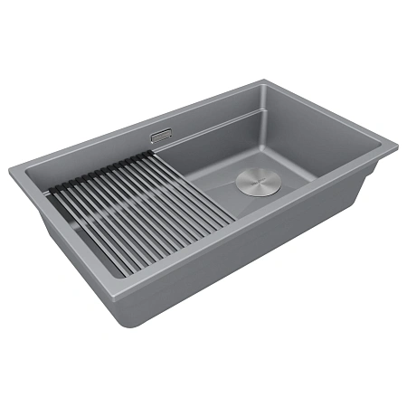 Кухонная мойка Paulmark LUMI-PRO 74 UNI IT-GRANIT LU-PRO 74-GRM серый металлик 740х450 Кухонная мойка Paulmark LUMI-PRO 74 UNI IT-GRANIT LU-PRO 74-GRM серый металлик 740х450