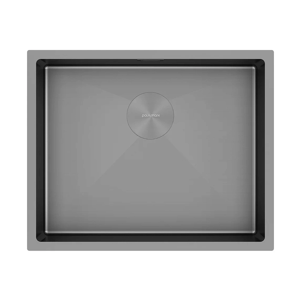 Кухонная мойка Paulmark NEXT 54 UNI PM215444-GM-M матовая вороненая сталь 540х440мм — Изображение 1