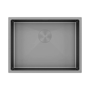 Кухонная мойка Paulmark NEXT 58 UNI PM215844-GM-M матовая вороненая сталь 580х440мм