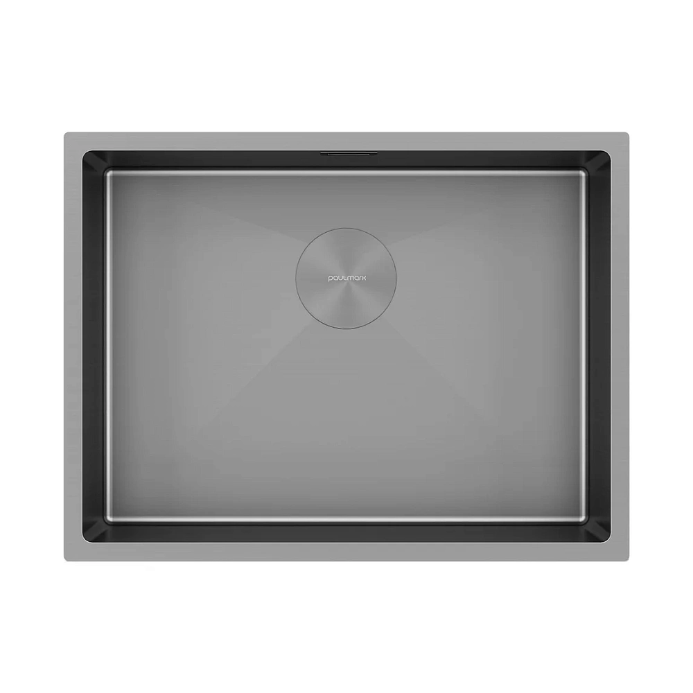Кухонная мойка Paulmark NEXT 58 UNI PM215844-GM-M матовая вороненая сталь 580х440мм — Изображение 1
