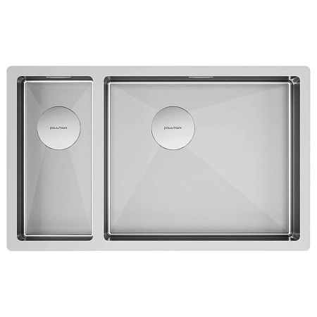 Кухонная мойка Paulmark NEXT 69/2S UNI PM226944-BSR брашированная правая 690х440мм Кухонная мойка Paulmark NEXT 69/2S UNI PM226944-BSR брашированная правая 690х440мм
