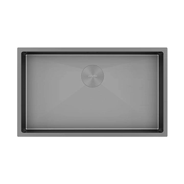 Кухонная мойка Paulmark NEXT 74 UNI PM217444-GM-M матовая вороненая сталь 740х440мм
