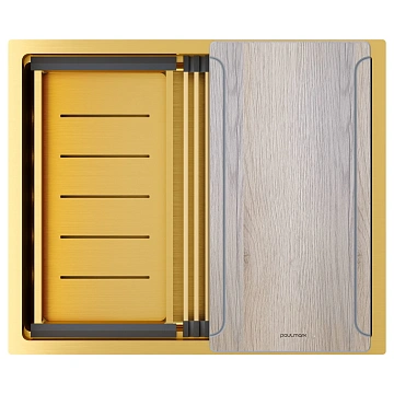 Кухонная мойка Paulmark NEXT-MULTI SINK 54 UNI PM785445-BG брашированное золото 540х450мм