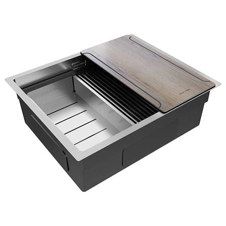 Кухонная мойка Paulmark NEXT-MULTI SINK 54 UNI PM785445-BS брашированная 540х450мм Кухонная мойка Paulmark NEXT-MULTI SINK 54 UNI PM785445-BS брашированная 540х450мм