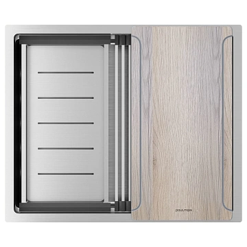 Кухонная мойка Paulmark NEXT-MULTI SINK 54-L UNI PM785445-L-BS брашированная сталь 540х450мм