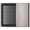Кухонная мойка Paulmark NEXT-MULTI SINK 54-L UNI PM785445-L-GM вороненая сталь 540х450мм