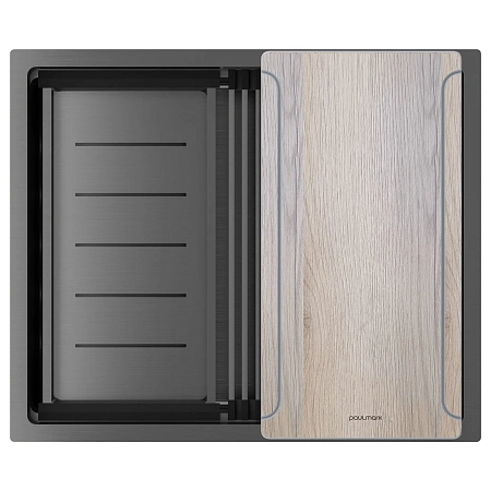 Кухонная мойка Paulmark NEXT-MULTI SINK 54-L UNI PM785445-L-GM вороненая сталь 540х450мм Кухонная мойка Paulmark NEXT-MULTI SINK 54-L UNI PM785445-L-GM вороненая сталь 540х450мм