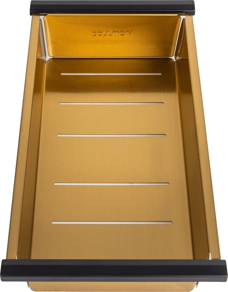 Кухонная мойка Paulmark NEXT-MULTI SINK 58 UNI PM785845-BG брашированное золото 580х450мм — Изображение 8