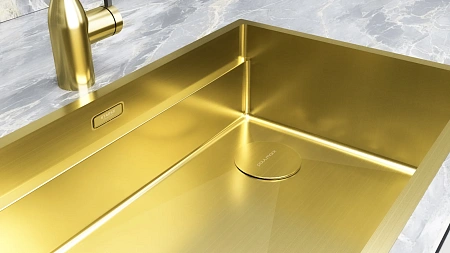 Кухонная мойка Paulmark NEXT-MULTI SINK 58 UNI PM785845-LG светлое золото 580х450мм Кухонная мойка Paulmark NEXT-MULTI SINK 58 UNI PM785845-LG светлое золото 580х450мм