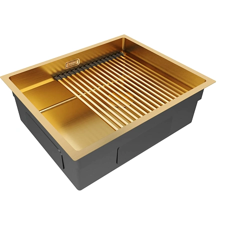 Кухонная мойка Paulmark NEXT-PRO 54 UNI PM705445-BG брашированное золото 540х450мм Кухонная мойка Paulmark NEXT-PRO 54 UNI PM705445-BG брашированное золото 540х450мм