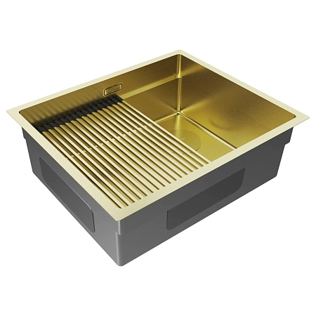 Кухонная мойка Paulmark NEXT-PRO 54 UNI PM705445-GM вороненая сталь 540х450мм Кухонная мойка Paulmark NEXT-PRO 54 UNI PM705445-GM вороненая сталь 540х450мм