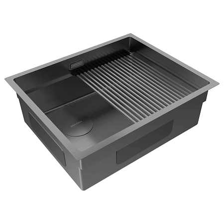 Кухонная мойка Paulmark NEXT-PRO 54-L UNI PM705445-L-GM вороненая сталь 540х450мм Кухонная мойка Paulmark NEXT-PRO 54-L UNI PM705445-L-GM вороненая сталь 540х450мм
